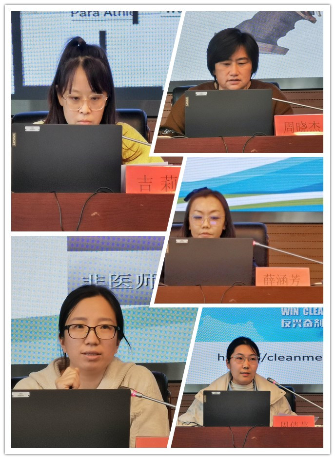 图为体育业务人员分享照片