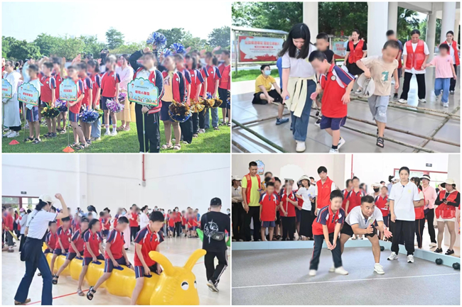 图为体育健身趣味运动会现场