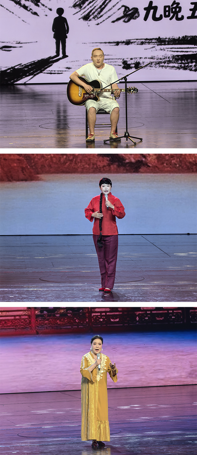图为二等奖获得者演唱现场
