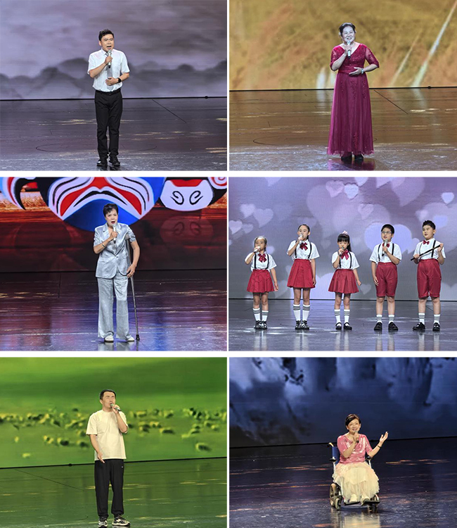 图为三等奖获得者演唱现场