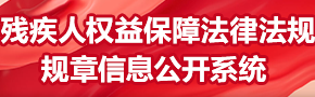 残疾人权益保障法律法规规章信息公开系统 